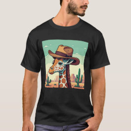 Süßes Cowboy-Giraffen-T-Shirt | Giraffe  T-Shirt