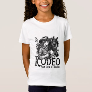 süßes Cowgirl-Design T-Shirt