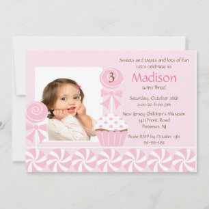 Süßes Cupcake Foto Geburtstag Einladung