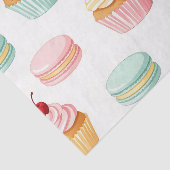 Süßes Cupcake-Macaron-Muster Seidenpapier (Ausschnitt)