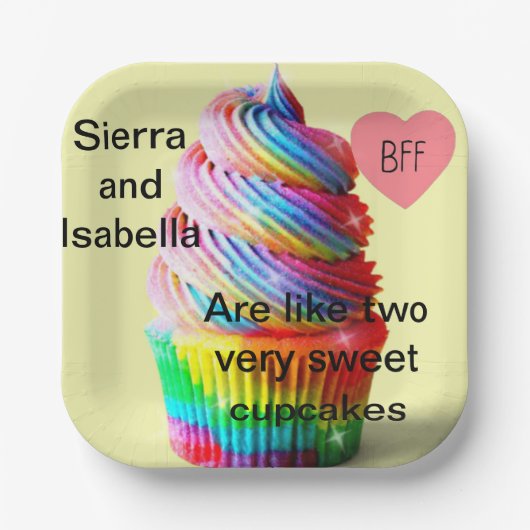 Süßes Cupcake Pappteller (Vorderseite)