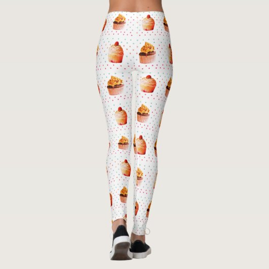 Süßes Cupcakes Custom Leggings (Rückseite)