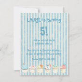 Süßes Cupcakes - Es ist ein Party!  Einladung (Rückseite)