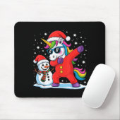 Süßes Dabbing-Einhorn Lustiger Weihnachtsmann-Schn Mousepad (Mit Mouse)