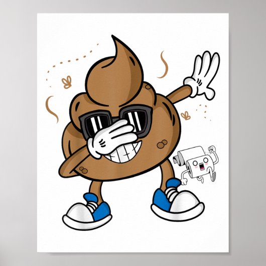 Süßes Dabbing-Kot-Shirt - Lustiger Emoticon Ich Ha Poster (Vorne)