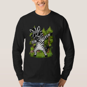Süßes Dabbing-Zebra Lustiger Zebra-Tanz Tier  T-Shirt