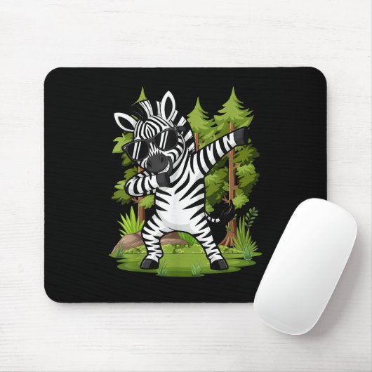 Süßes Dabbing-Zebra Lustiges Zebra-Tanz-Tier  Mousepad (Mit Mouse)