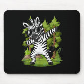 Süßes Dabbing-Zebra Lustiges Zebra-Tanz-Tier  Mousepad (Vorne)