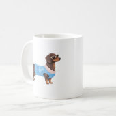 Süßes Dachshund-Tassendesign Kaffeetasse (Vorderseite Links)