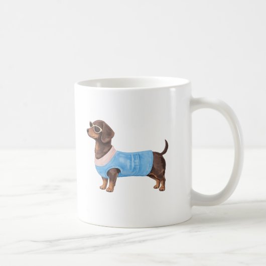 Süßes Dachshund-Tassendesign Kaffeetasse (Rechts)