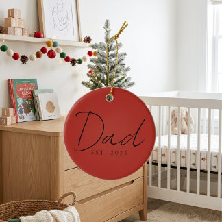 Süßes Dad EST Jahr Feiertags-Andenken Schrift Desi Keramik Ornament