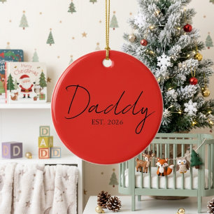 Süßes Dad EST Jahr Urlaub Erinnerungsstück Schrift Keramik Ornament