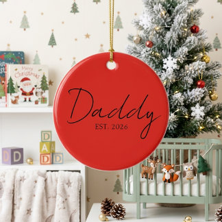 Süßes Dad EST Jahr Urlaub Erinnerungsstück Schrift Keramik Ornament