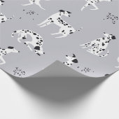 Süßes Dalmatiner-Hund-Muster Geschenkpapier (Ecke)