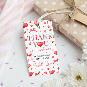 Süßes Dankeskarten-Set für Baby-Shower Geschenkanhänger