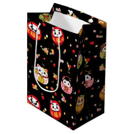 Süßes Daruma-Muster Mittlere Geschenktüte