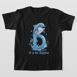 Süßes Delfin-Kinder-T-Shirt   D steht für Delfin A T-Shirt