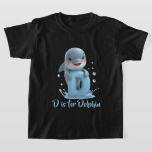 Süßes Delfin-Kinder-T-Shirt D steht für Delfin A T-Shirt