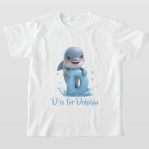 Süßes Delfin-Kinder-T-Shirt D steht für Delfin A T-Shirt