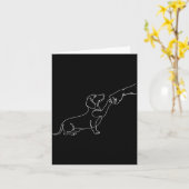 Süßes Design für Dackelbesitzer Karte (Gelbe Blume)