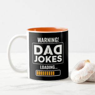 Süßes Design Warnung! Papa-Witz lädt Zweifarbige Tasse
