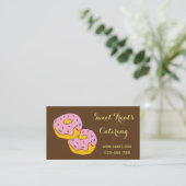 Süßes Dessert Catering Vereisung Donuss Visitenkarte (Stehend Vorderseite)