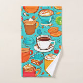 Süßes Dessert & Drink Art Badhandtuch Set (Handtuch)