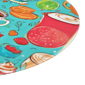 Süßes Dessert & Drink Art Schneidebrett (Ecke)