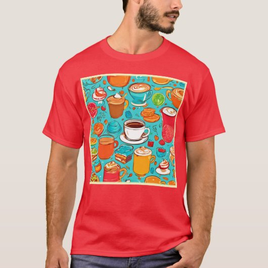 Süßes Dessert & Drink Art T-Shirt (Vorderseite)