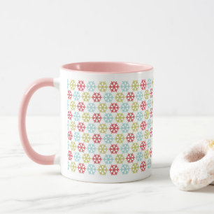 Süßes Dezember-Winter-Schneeflocken-Kunstmuster Tasse