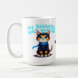 Süßes Diabetes-Ninja-Krieger-Katze-Bewusstseins-De Kaffeetasse