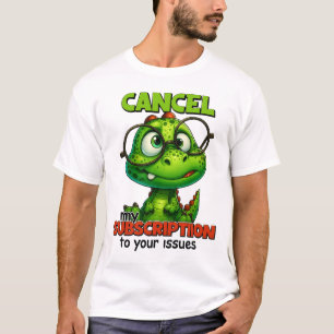 Süßes Dino mit Brille Humor T-Shirt – Kündige mein