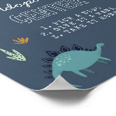 Süßes Dinosaurier-Annahmeschild Poster (Ecke)