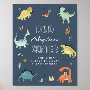Süßes Dinosaurier-Annahmeschild Poster