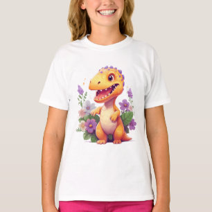Süßes Dinosaurier-Blumen-T-Shirt – Liebhaber niedl T-Shirt