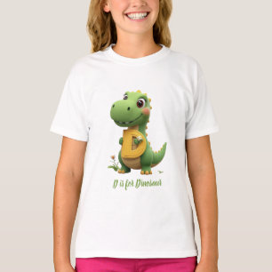 Süßes Dinosaurier-Kinder-T-Shirt D steht für Din T-Shirt