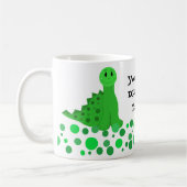 Süßes Dinosaurier-Lehrer-Design Kaffeetasse (Links)