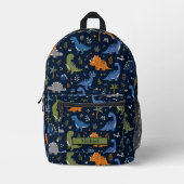 Süßes Dinosaurier-Muster Bunt Bedruckter Rucksack (Vorderseite)