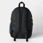 Süßes Dinosaurier-Muster Bunt Bedruckter Rucksack (Rückseite)