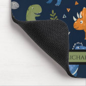 Süßes Dinosaurier-Muster Bunt Mousepad (Ecke)