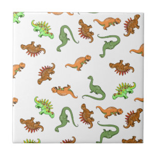 Süßes Dinosaurier-Muster Fliese