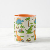 Süßes Dinosaurier-Muster für Kinder Tasse (Zentrum)