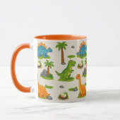 Süßes Dinosaurier-Muster für Kinder Tasse (Links)