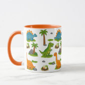 Süßes Dinosaurier-Muster für Kinder Tasse (Links)