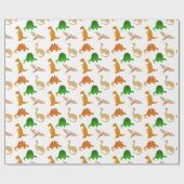 Süßes Dinosaurier-Muster Geschenkpapier (Flach)