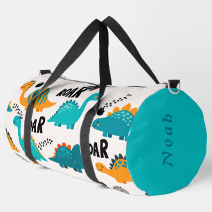 Süßes Dinosaurier-Muster Individueller Name für Ki Duffle Bag