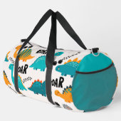 Süßes Dinosaurier-Muster Individueller Name für Ki Duffle Bag (Rechte Ecke)