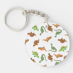 Süßes Dinosaurier-Muster Schlüsselanhänger
