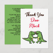 Süßes Dinosaurier-Paar Hochzeit Danke (Vorne/Hinten)