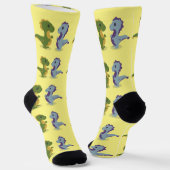 Süßes Dinosaurier-Paar Thunder_Cove Socken (Gewinkelt)